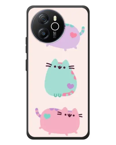 Чехол для Blackview Shark 8 с картинкой «Pusheen трио»