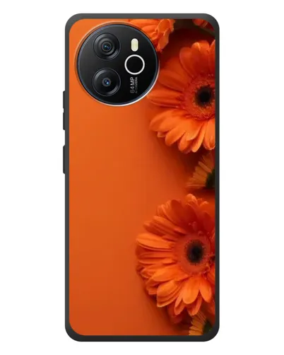Чехол для Blackview Shark 8 с картинкой «Оранжевые герберы»