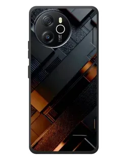 Чехол для Blackview Shark 8 с картинкой «Черные геометрические блоки»