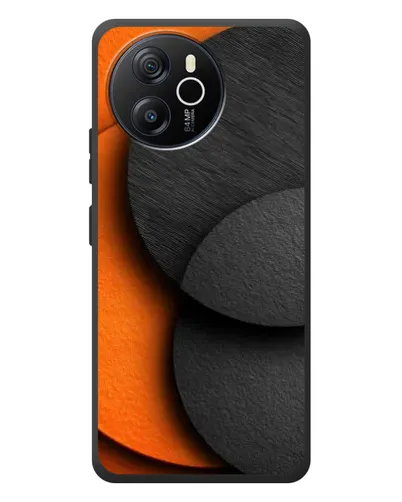Чехол для Blackview Shark 8 с картинкой «Геометрия оранжевых кругов»
