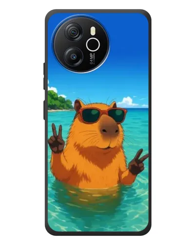 Чехол для Blackview Shark 8 с картинкой «Морская капибара»
