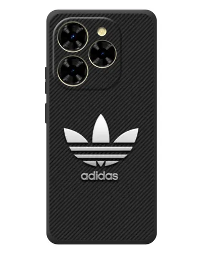 Чехол для Blackview Shark 9 с картинкой «Adidas Карбоновая текстура»