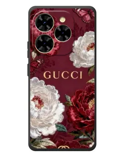 Чехол для Blackview Shark 9 с картинкой «Gucci — бордовые розы»