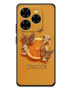 Чехол для Blackview Shark 9 с картинкой «Gucci — золотые бабочки»
