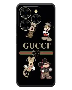Чехол для Blackview Shark 9 с картинкой «Gucci — герои Disney и монограмма»