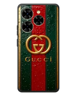 Чехол для Blackview Shark 9 с картинкой «Gucci — фирменная полоса и золото»