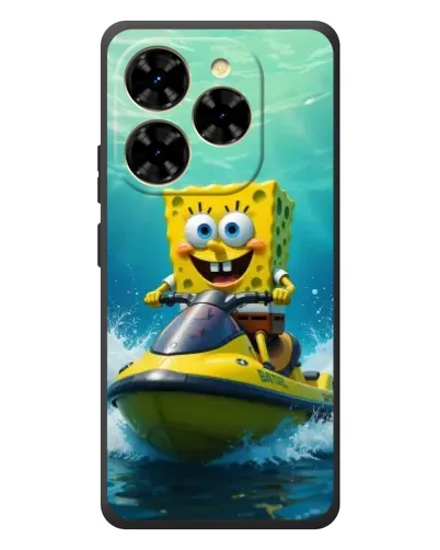 Чехол для Blackview Shark 9 с картинкой «Спанч Боб на гидроцикле»