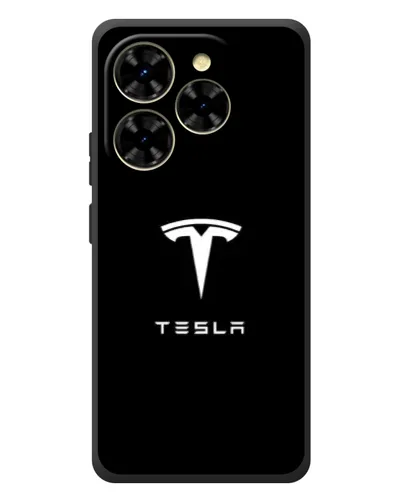 Чехол для Blackview Shark 9 с картинкой «Tesla White Logo»