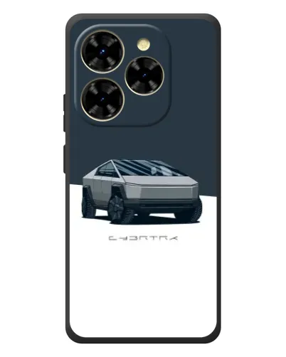 Чехол для Blackview Shark 9 с картинкой «Серебристый Cybertruck Tesla»