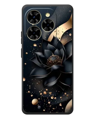 Чехол для Blackview Shark 9 с картинкой «Черный лотос»