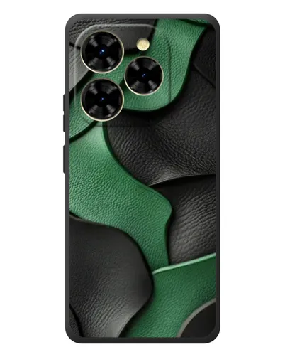 Чехол для Blackview Shark 9 с картинкой «Зеленые кожаные волны»