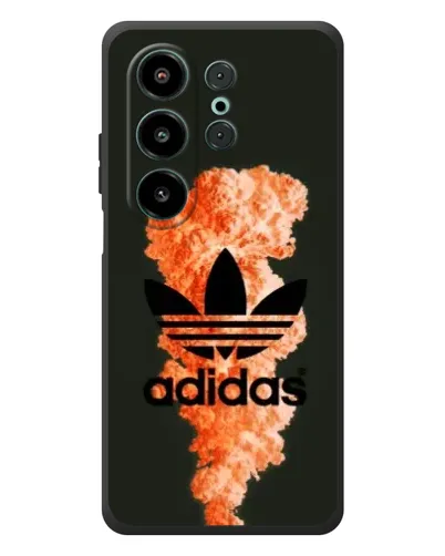 Чехол для Blackview Wave 10 с картинкой «Оранжевый дым Adidas»