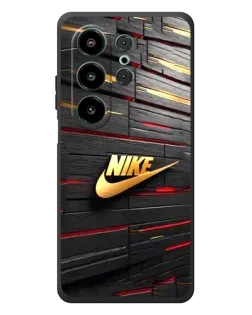 Чехол для Blackview Wave 10 с картинкой «Золотой Nike на металле»