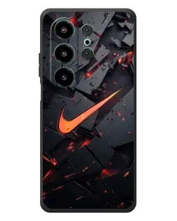 Чехол для Blackview Wave 10 с картинкой «Nike — эффект разломов»