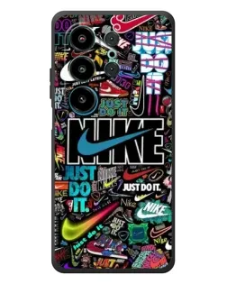 Чехол для Blackview Wave 10 с картинкой «Яркий коллаж Nike»