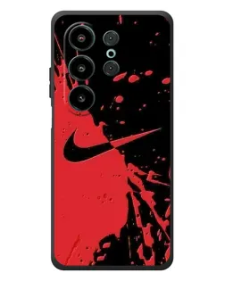 Чехол для Blackview Wave 10 с картинкой «Красные брызги Nike»
