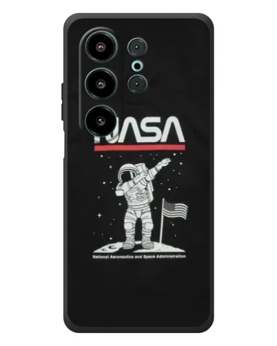 Чехол для Blackview Wave 10 с картинкой «NASA — шагаем по Луне»