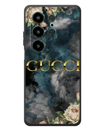 Чехол для Blackview Wave 10 с картинкой «Абстрактные цветы Gucci»