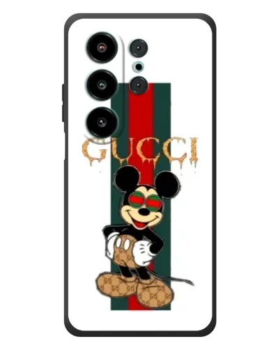 Чехол для Blackview Wave 10 с картинкой «Микки Маус Gucci — полосы»