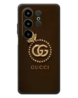 Чехол для Blackview Wave 10 с картинкой «Gucci — золотая бабочка»
