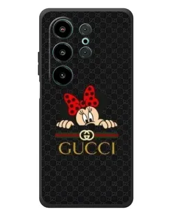 Чехол для Blackview Wave 10 с картинкой «Минни Маус Gucci — черный»