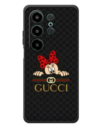 Чехол для Blackview Wave 10 с картинкой «Минни Маус Gucci — черный»