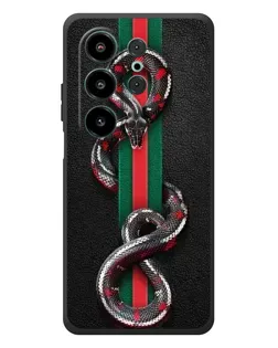 Чехол для Blackview Wave 10 с картинкой «Gucci — змея на полосе»