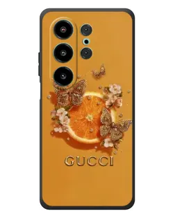 Чехол для Blackview Wave 10 с картинкой «Gucci — золотые бабочки»