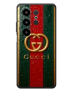 Чехол для Blackview Wave 10 с картинкой «Gucci — фирменная полоса и золото»