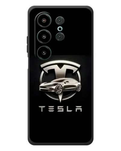 Чехол для Blackview Wave 10 с картинкой «Tesla — серебристое авто»