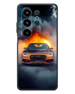 Чохол для Blackview Wave 10 з картинкою «Audi у вогняному диму»