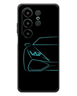 Чохол для Blackview Wave 10 з картинкою «Блакитний силует Lamborghini»