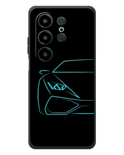 Чохол для Blackview Wave 10 з картинкою «Блакитний силует Lamborghini»