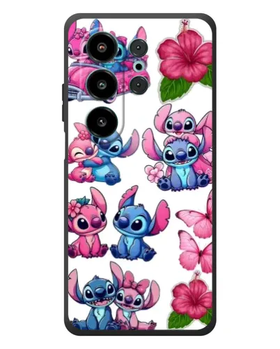 Чехол для Blackview Wave 10 с картинкой «Стикеры Stitch и Angel»
