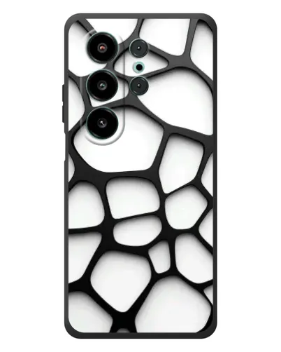 Чехол для Blackview Wave 10 с картинкой «Белая объемная сетка» Чехол для Blackview Wave 10 с картинкой «Белая объемная сетка»