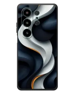 Чехол для Blackview Wave 10 с картинкой «Объемные черно-белые ленты» Чехол для Blackview Wave 10 с картинкой «Объемные черно-белые ленты»