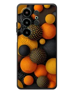 Чехол для Blackview Wave 10 с картинкой «Объемные оранжевые сферы»