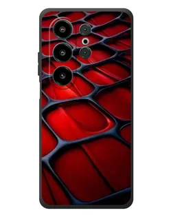 Чехол для Blackview Wave 10 с картинкой «Красная глянцевая сетка»