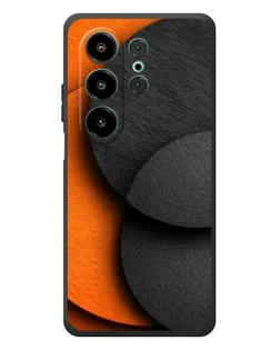 Чехол для Blackview Wave 10 с картинкой «Геометрия оранжевых кругов»