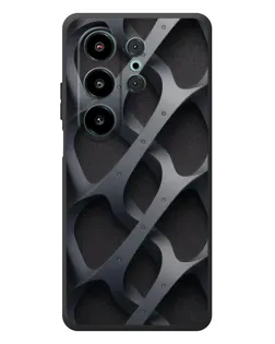 Чехол для Blackview Wave 10 с картинкой «Объемное серое плетение»