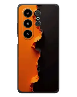 Чехол для Blackview Wave 10 с картинкой «Оранжевый разлом»