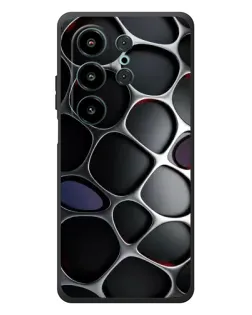 Чехол для Blackview Wave 10 с картинкой «Объемная темная решетка»