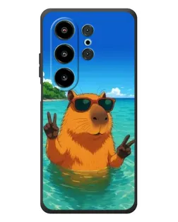 Чехол для Blackview Wave 10 с картинкой «Морская капибара»