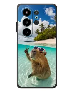 Чехол для Blackview Wave 10 с картинкой «Капибара на море»