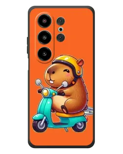 Чехол для Blackview Wave 10 с картинкой «Капибара на скутере»