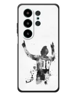 Чохол для Blackview Wave 10 з картинкою «Чорно-білий силует Мессі»