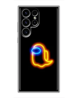 Чехол для Blackview Wave 10C с картинкой «Among Us неоновое сияние»