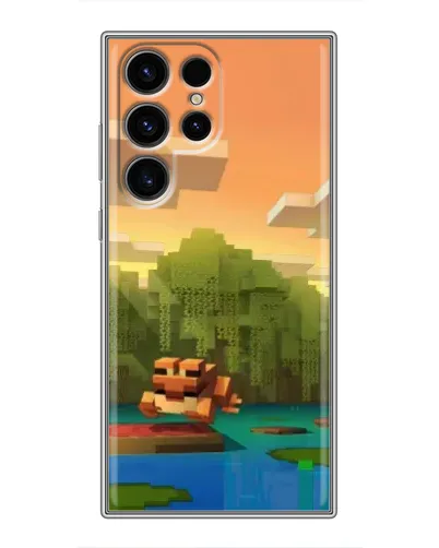 Чехол для Blackview Wave 10C с картинкой «Майнкрафт закат солнца»