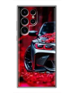 Чохол для Blackview Wave 2C з картинкою «Спортивна BMW та квіти»