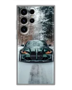 Чохол для Blackview Wave 2C з картинкою «BMW у зимовому лісі»